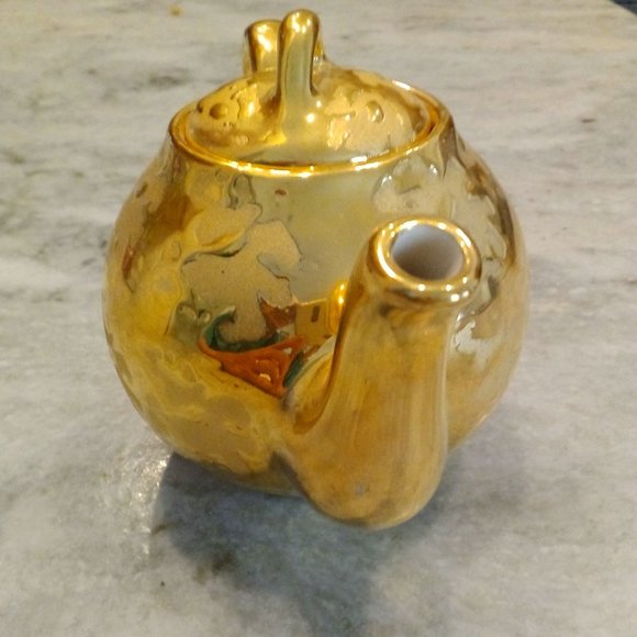Vintage Holley Ross 22 k Gold Small Tea Pot Excellent Condition - Picture 4 of 6
